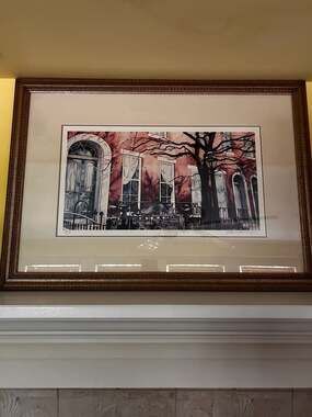 Blase Hennessy Limited Edition Signed Row House Watercolor Print 23/500